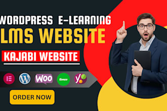 design a kajabi website and learndash lms learning website as a pro developer