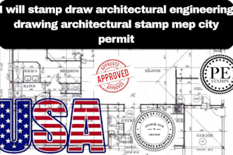 stamp draw architectural engineering drawing architectural stamp mep city permit
