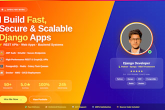 be your expert django developer for web apps and restful apis