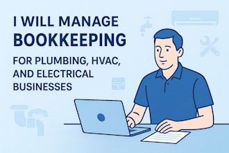 manage bookkeeping for plumbing, hvac, and electrical businesses