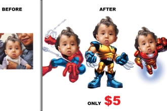 make your son photo to be superhero kids