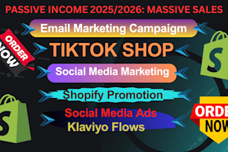 boost shopify sales with tiktok shop promotion , facebook and content ads