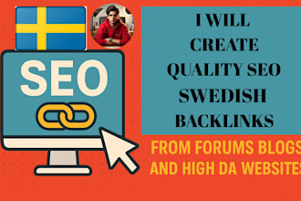 create quality seo swedish backlinks from forums blogs and high da websites