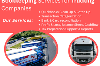 manage bookkeeping and accounts for trucking businesses