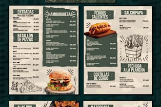 design your professional print ready menu