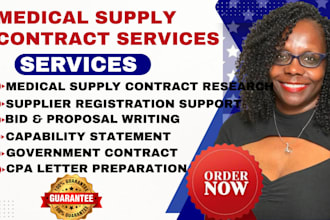 medical supply contract documents and government bid proposals