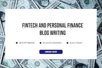 write informative personal finance and fintech blog post