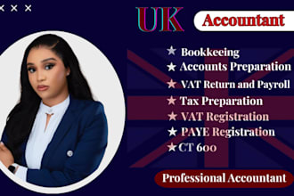 prepare your UK tax return ct600 and bookkeeping with quickbooks