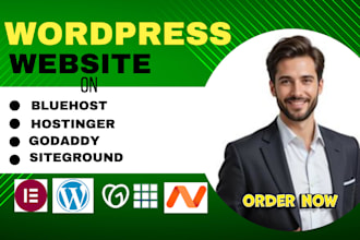 create wordpress website on bluehost, namecheap, siteground, hostinger, godaddy