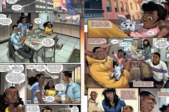 be expert comic artist for custom comics, graphic novels, manga, webtoons