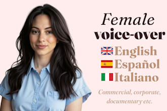 record the best feminine voiceover today