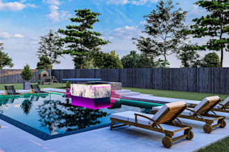 design luxury 3d spa, jacuzzi, swimming pool, sauna and wellness interiors