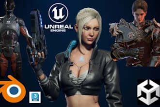 3d wearable cosplay armor,3d game character,unreal character,stylized character