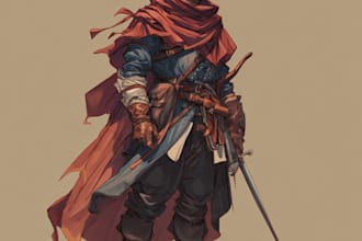 draw your custom dnd character illustration