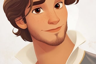 draw a disney cartoon portrait