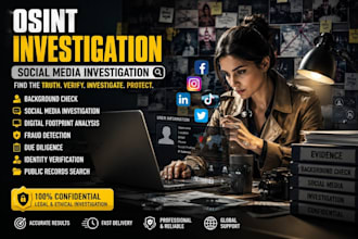 osint and social media investigation for background check and digital forensics