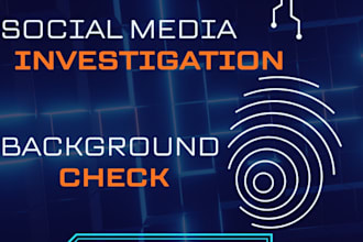 osint and social media investigation for background check and digital forensics