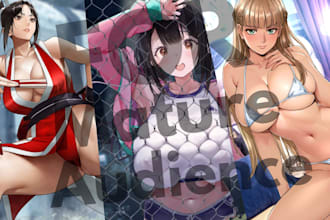 draw custom nsfw or sfw anime character art, ecchi, and couple art illustration