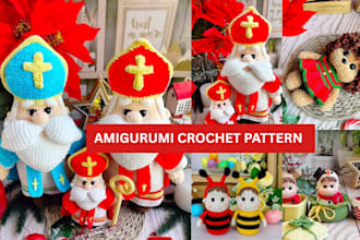 amigurumi crochet knitting halloween crochet pattern christmas toy etsy handmade