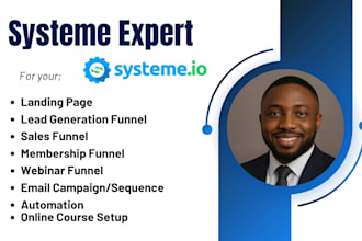 be your systeme io, systeme sales funnel, german systeme, landing page expert