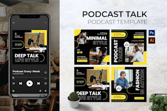 design professional podcast cover art and itunes podcast logo