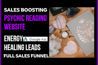 psychic palm reading aura analysis crystal therapy website energy healing leads