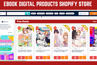 design ebook shopify store ebook digital products website online courses store