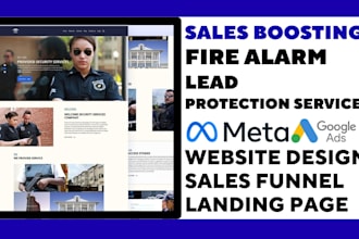 generate security service leads, cctv installation, and home safety website