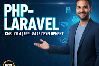 develop custom php laravel webapps , saas , CRM , react js
