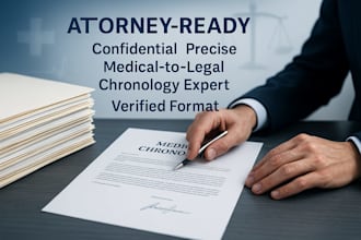 prepare medical chronologies for legal case documentation
