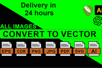 vectorize jpg and png images and create vector doodle
