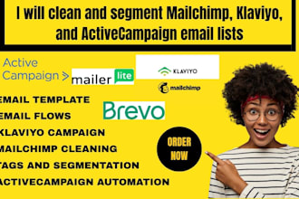 clean segment mailchimp, klaviyo, activecampaign email lists automation template