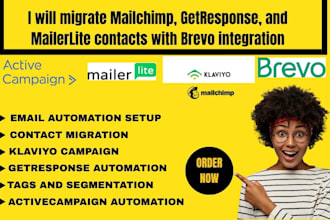 migrate mailchimp, getresponse, mailerlite contacts with brevo integration