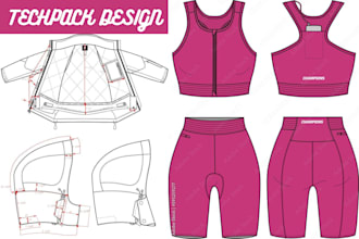 design tech pack flat clothing size chart and critical measurements