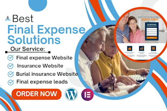 design burial insurance website final expense website final expense landing page