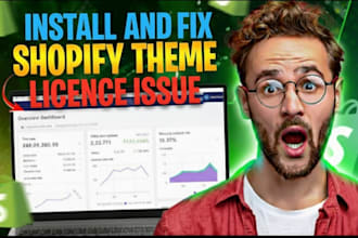 install and fix shopify theme licence issue