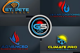 do modern solar panel, energy, electrical power, company logo design