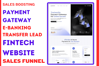 payment gateway, money transfer, and e banking leads with a fintech website