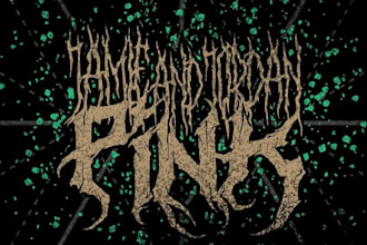 do unique scary, horror, heavy, death metal logo design