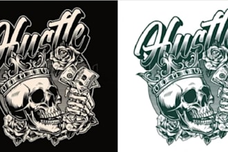 give creative skull logo design with new concepts