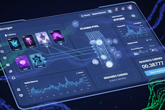 develop nft staking platform, web3 dapp and smart contract rewards system