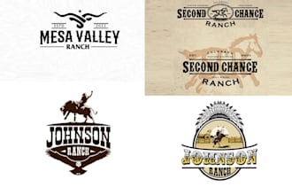 design a western, cattle brand logo for your ranch or farm