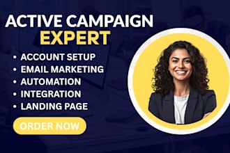 setup active campaign automations landing page and email campaign