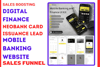 generate neobank card issuance digital finance leads with mobile banking website