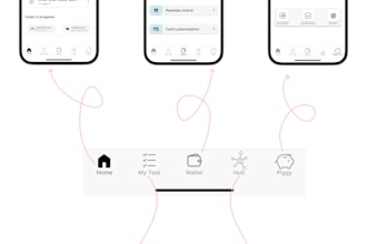 ios app ui ux design , in figma