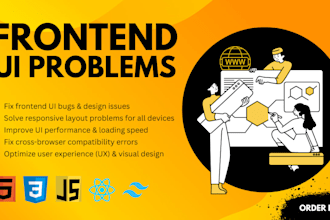 fix frontend UI bugs, layout issues, and responsive design errors