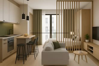 interior design, ikea interior living room, 3d kitchen rendering, ikea furniture