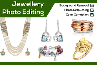 do jewelry image retouch and background remove