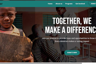 create nonprofit, ngo, charity, donation wordpress website