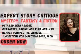 beta read your mystery, fantasy, or literary fiction with critique